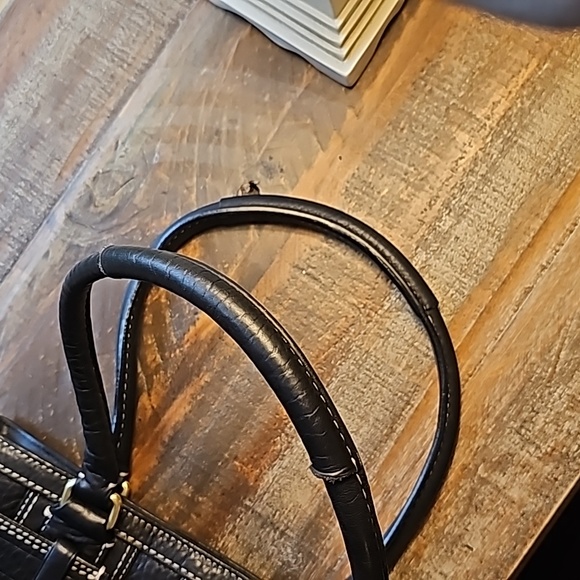 Coach Handbag Hampton Pebbled Leather Black Shoulder Bag - Picture 7 of 10